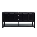 Fresca FCB2372BL-D Fresca Manchester 72" Black Traditional Double Sink Bathroom Vanity Cabinet