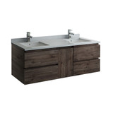 Fresca FCB31-241224ACA Fresca Formosa 58" Wall Hung Double Sink Modern Bathroom Vanity Cabinet