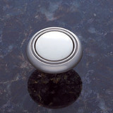 JVJ Satin Nickel 1 1/4" Door Knob W/White Porcelain Insert/Porcelain - 44446