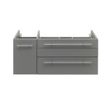 Fresca FCB6136GR-VSL-R Fresca Lucera 36" Gray Wall Hung Vessel Sink Modern Bathroom Vanity Cabinet - Right Version