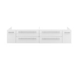 Fresca FCB6172WH-UNS Fresca Lucera 72" White Wall Hung Double Undermount Sink Modern Bathroom Vanity Cabinet