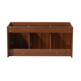 Fresca FCB8092TK-D Fresca Vista 48" Teak Wall Hung Double Sink Modern Bathroom Vanity Cabinet