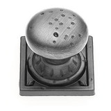 JVJ Satin Nickel 1 3/8" Pitted Mushroom Door Knob with Round and Square Back Plates - 42746