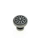 JVJ 41813 Aged Nickel Finish 32 mm (1.26") Scalloped Round Door Knob