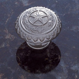 JVJ Satin Nickel 1 3/8" 'Texas Star Door Knob - 41546