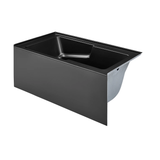 Swiss Madison  SM-AB550MB Voltaire 54" X 30" Right-Hand Drain Alcove Bathtub with Apron in Matte Black