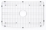 ALFI White Smooth Curved Apron 30" x 20" Single Bowl Fireclay Farm Sink with Grid - ABFC3020-W