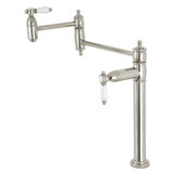 Kingston Brass KS3706BPL Bel-Air Deck Mount Pot Filler, Polished Nickel