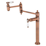 Kingston Brass KS370BPLAC Bel-Air Deck Mount Pot Filler, Antique Copper