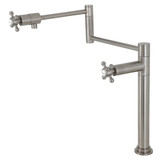 Kingston Brass KS4708BX Metropolitan Deck Mount Pot Filler, Brushed Nickel