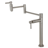 Kingston Brass  KS8708DL Concord Deck Mount Pot Filler, Brushed Nickel