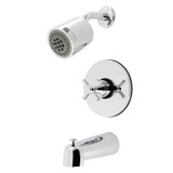 Kingston Brass KB6691EX Elinvar Tub and Shower Faucet, Polished Chrome