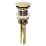 Kingston Brass  Fauceture EV8212 Coronel Push Pop-Up Bathroom Sink Drain without Overflow, Polished Brass