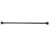 Kingston Brass SR110 Edenscape 60"-72" Stainless Steel Adjustable Tension Shower Curtain Rod with Decorative Flange, Matte Black