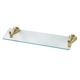 Kingston Brass  BA1759BB Heritage Bathroom Glass Shelf, Brushed Brass