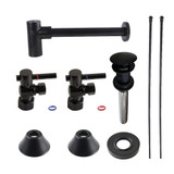 Kingston Brass CC53300DLVOKB30 Modern Plumbing Sink Trim Kit with Bottle Trap and Overflow Drain, Matte Black