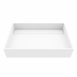 Vigo Montauk Grand Rectangular Matte Stone Vessel Bathroom Sink - 23 1/4 inch