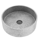 Vigo VG04061 Concreto Stone Round Bathroom Vessel Sink - 15 3/8 inch