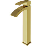 Vigo Duris Single Handle Vessel Bathroom Faucet In Matte Brushed Gold