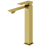 Vigo Dunn Single Handle Bathroom Vessel Faucet In Matte Brushed Gold