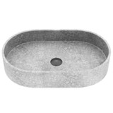 Vigo Concreto Stone 23 In. Oval Bathroom Vessel Sink