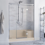 Swiss Madison SM-SB537BV Aquatique 60" x 32" Left Drain, Shower Base - Biscuit