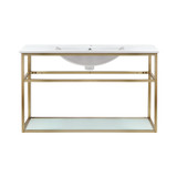 Swiss Madison SM-BV553G Pierre 36" Single, Open Shelf, Gold Metal Frame Bathroom Vanity With Sink