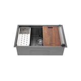 Swiss Madison SM-KU800B Tourner 30" x 19" Stainless Steel, Single Sink, Undermount Kitchen Workstation Sink - Black