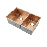 Swiss Madison  SM-KU725RG Rivage 33" x 20" Double Bowl, Undermount Kitchen Sink in Rose Gold