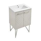 Swiss Madison SM-BV256EI Annecy 24" Bathroom Vanity - Mayhem Greige With Sink