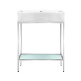 Swiss Madison SM-BV71C Pierre 24 Single, Freestanding, Open Shelf, Chrome Metal Frame Bathroom Vanity