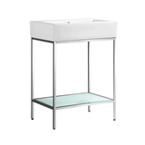 Swiss Madison SM-BV71C Pierre 24" Single, Freestanding, Open Shelf, Chrome Metal Frame Bathroom Vanity With Sink Swiss Madison SM-BV71C Pierre 24" Single, Freestanding, Open Shelf, Chrome Metal Frame Bathroom Vanity With Sink