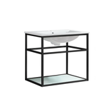 Swiss Madison SM-BV552 Pierre 24" Wall-Mounted Bathroom Vanity - Matte Black With Sink Swiss Madison SM-BV552 Pierre 24" Wall-Mounted Bathroom Vanity - Matte Black With Sink
