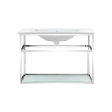 Swiss Madison SM-BV556C Pierre 30 Single, Open Shelf, Chrome Metal Frame Bathroom Vanity With Sink Swiss Madison SM-BV556C Pierre 30 Single, Open Shelf, Chrome Metal Frame Bathroom Vanity With Sink