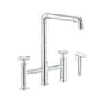 Swiss Madison SM-KF79C Avallon Pro Widespread Kitchen Faucet with Side Sprayer - Chrome