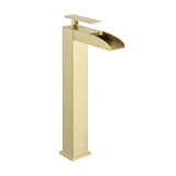 Swiss Madison SM-BF51BG Concorde Single Hole, Single-Handle, High Arc Waterfall, Bathroom Faucet - Brushed Gold