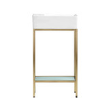 Swiss Madison SM-BV70G Pierre 19.5" Single, Freestanding, Open Shelf, Gold Metal Frame Bathroom Vanity With Sink Swiss Madison SM-BV70G Pierre 19.5" Single, Freestanding, Open Shelf, Gold Metal Frame Bathroom Vanity With Sink