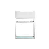Swiss Madison SM-BV551C Pierre 19.5" Single, Open Shelf, Chrome Metal Frame Bathroom Vanity With Sink