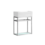 Swiss Madison SM-BV551C Pierre 19.5 Single, Open Shelf, Chrome Metal Frame Bathroom Vanity