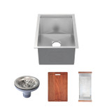 Swiss Madison SM-KU745 Rivage 15" x 19" Single Sink Undermount Kitchen Workstation Sink