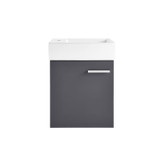 Swiss Madison SM-BV614 Colmer 18" Wall-Mounted Bathroom Vanity - Slate With Sink Swiss Madison SM-BV614 Colmer 18" Wall-Mounted Bathroom Vanity - Slate With Sink