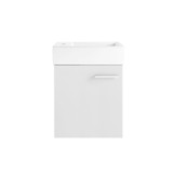 Swiss Madison SM-BV611 Colmer 18" Wall-Mounted Bathroom Vanity - White With Sink Swiss Madison SM-BV611 Colmer 18" Wall-Mounted Bathroom Vanity - White With Sink
