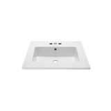 Swiss Madison  SM-VT327-3 Voltaire 25" Vanity Top Bathroom Sink with 4 Centerset Faucet Holes