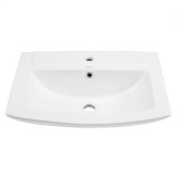 Swiss Madison SM-PS306 Sublime Two-Piece Glossy White Ceramic Rectangular Pedestal Sink - 24.5"W x 18.5"D x 33.5"H