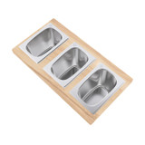Swiss Madison SM-KA791 9 x 16.75 Condiment Serving Board with 3 Bowls Swiss Madison SM-KA791 9 x 16.75 Condiment Serving Board with 3 Bowls
