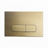 Swiss Madison  SM-WC003Z Wall Mount Dual Flush Actuator Plate with Rectangle Push Buttons in Brushed Brass