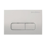 Swiss Madison SM-WC003C Wall Mount Dual Flush Actuator Plate with Rectangle Push Buttons in Matte Chrome