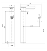 Fresca FFT1031BN Bevera Single Hole Vessel Mount Bathroom Vanity Faucet in Brushed Nickel Finish