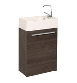 Fresca FCB8002GO-I Pulito 16" Small Gray Oak Modern Bathroom Vanity w/ Integrated Sink