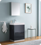 Fresca FCB8424GG-I Valencia 24" Dark Slate Gray Free Standing Modern Bathroom Vanity